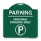 Signmission Parking-Diagonal Parking W/ Parking, Green & White Aluminum Sign, 18" x 18", GW-1818-23472 A-DES-GW-1818-23472 - alternate 1